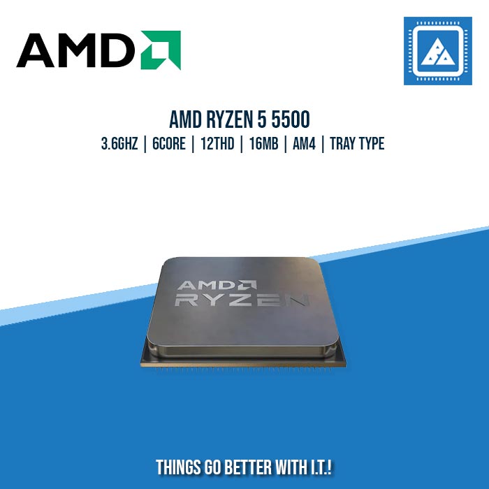 AMD RYZEN 5 5500 | 3.6GHZ | 6CORE | 12THD | 16MB | AM4 | TRAY TYPE AMD RYZEN 5 5500 | 3.6GHZ | 6CORE | 12THD | 16MB | AM4 | TRAY TYPE